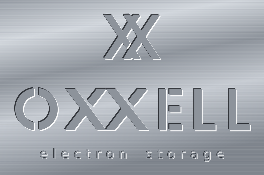 Oxxell mark engraved in brushed steel